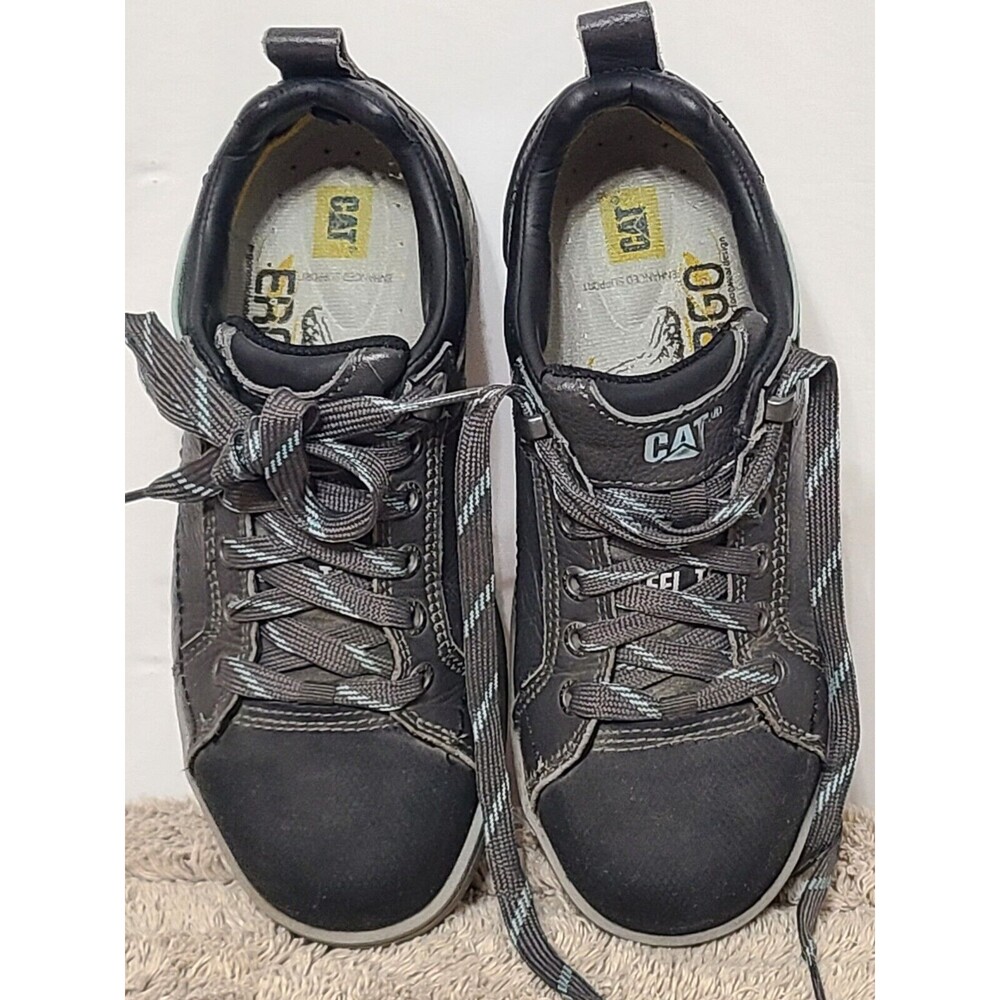Caterpillar CAT Women's Brode Steel-Toe Work Shoes Gray Leather P90266 Size 5